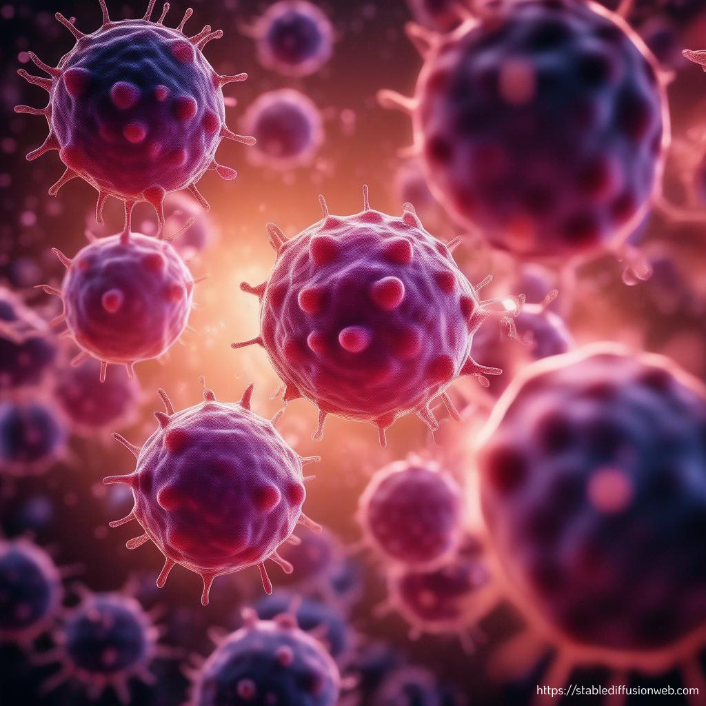 ภาพเซลล์มะเร็งที่มีสีสัน